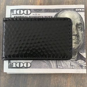 New Nike Golf Black Leather Money Clip